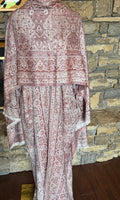 Pashmina Abaya Set - Stoned Woody Mocha